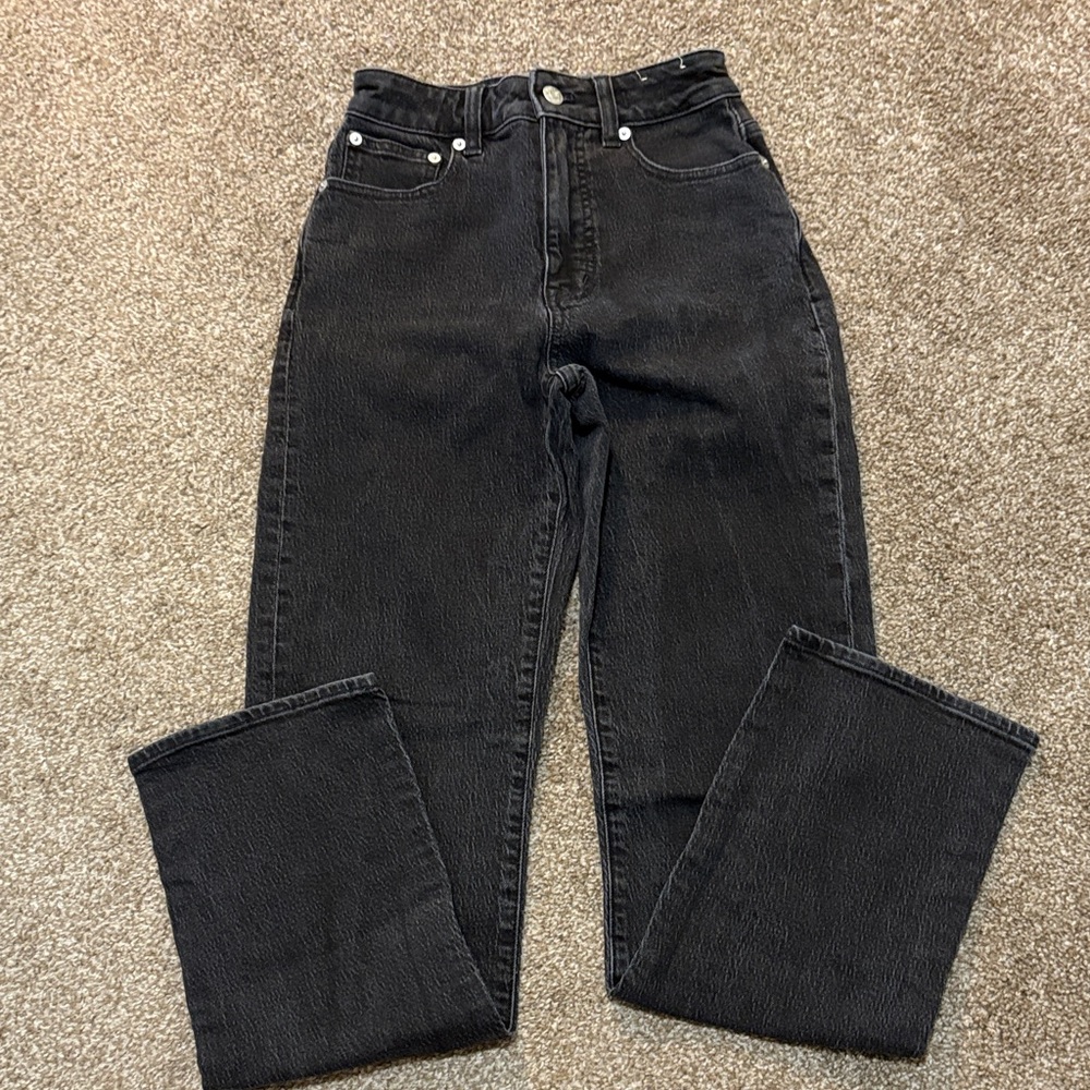 Madewell Black Curvy 90s Straight Jeans